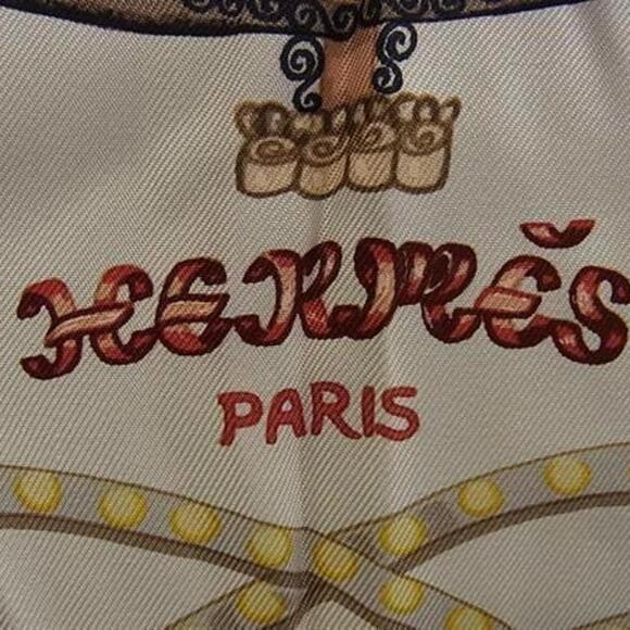 HERMES Black Silk Scarf - Picture 5 of 5